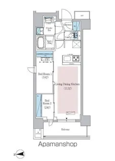 アーバネックス新御徒町駅前【10階】の間取り