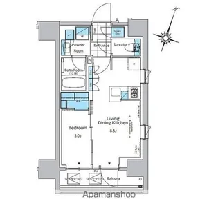 ルフォンプログレ神田プレミア【2階】の間取り