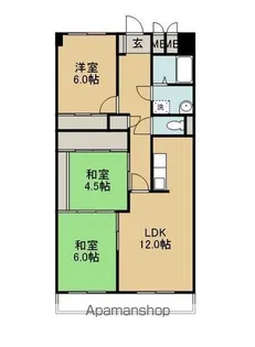 サンモール広島【6階】の間取り