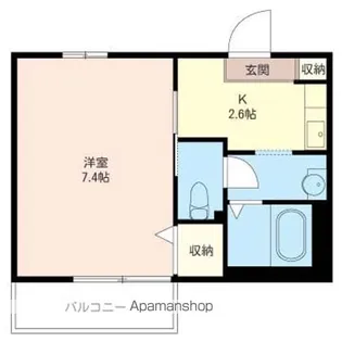 ツインコートB【202号室】の間取り