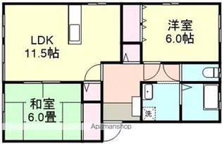 フォブール緑丘 A【1階】の間取り