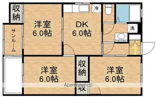サンロード寿A棟【2階】の間取り