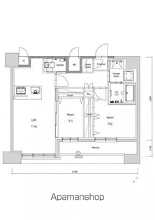 エンクレスト空港前【14階】の間取り