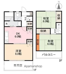サンビバハイツA棟【1階】の間取り