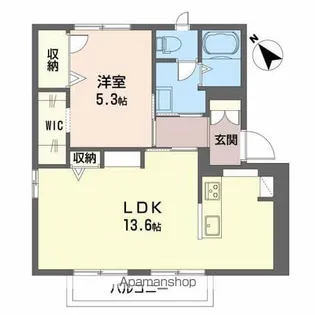 フレグランス中山台 B棟【202号室】の間取り
