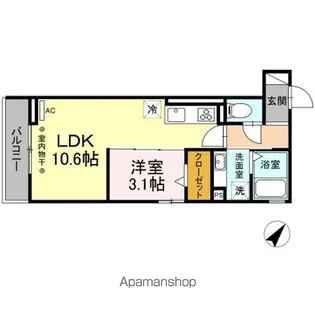 プロムナード八幡【205号室】の間取り