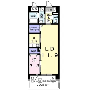 クレアトゥール【2階】の間取り
