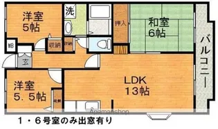 カーサ中筋【2階】の間取り