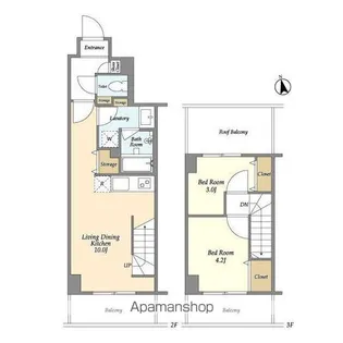 ジニア新宿中落合【2階】の間取り