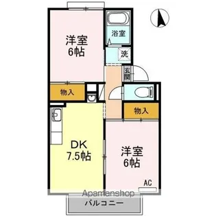 メゾン御所【2階】の間取り