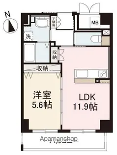 グリンアイル仏生山【505号室】の間取り