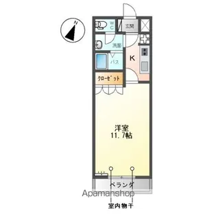 カサ・ベルデⅡ【205号室】の間取り