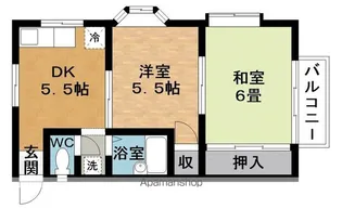 ハイツカルム【2階】の間取り