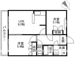 レインボーパレス【205号室】の間取り