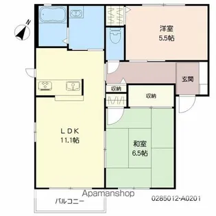 シャーメゾン A棟【2階】の間取り