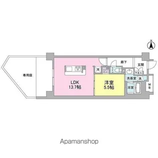 アンビエンテ経堂【1階】の間取り