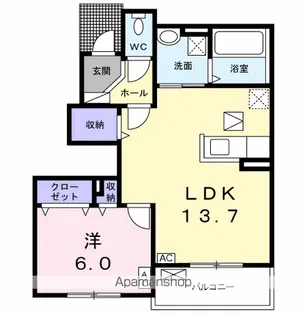 ルポーゼ・エスパスⅠ【1階】の間取り