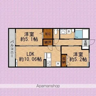 ハイムメゾン朝霞根岸台【2階】の間取り