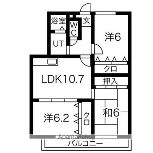サンブルーム【3階】の間取り