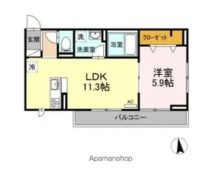 LUPINUS B棟【3階】の間取り