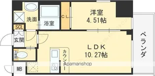 プレジオ武庫川ASIAN【2階】の間取り
