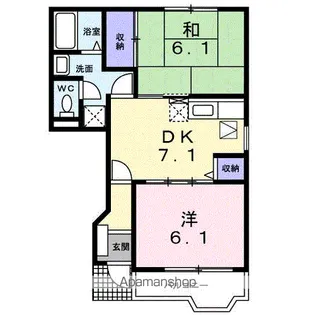 カリーノⅡ【102号室】の間取り