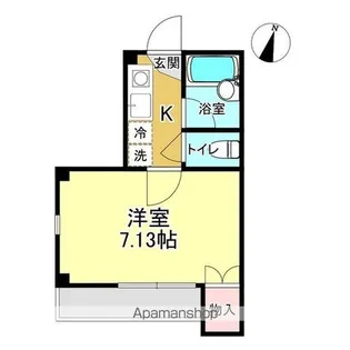 オークマンション【201号室】の間取り