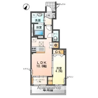パルク フェルメ【1階】の間取り