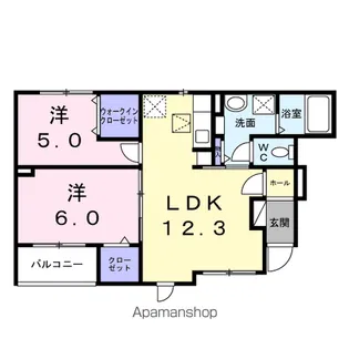 パーシモン【1階】の間取り
