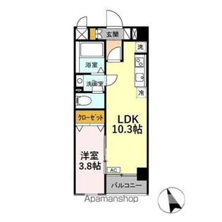 フロリアードもとやま【2階】の間取り
