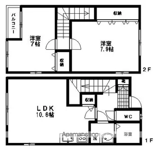 アルモニ吉成【2階】の間取り