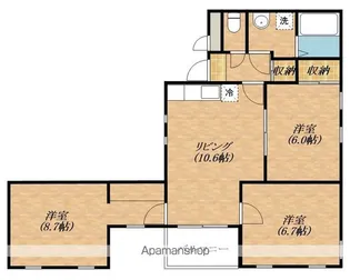 センターコート【2階】の間取り