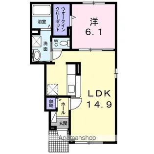 アイリス苫小牧【1階】の間取り