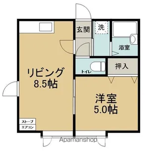 メイプルリーフ【203号室】の間取り