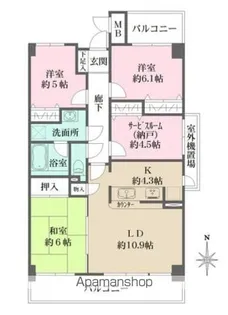 コアシティ翠町【1階】の間取り
