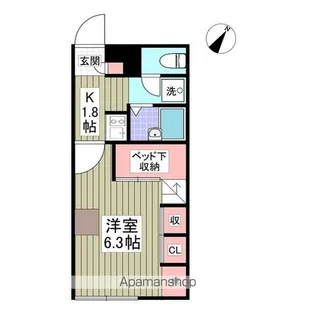 パレスカーマ【1階】の間取り