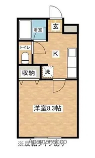 プラージュ横手【203号室】の間取り