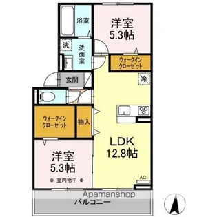 DーROOM GRACIA B棟【3階】の間取り