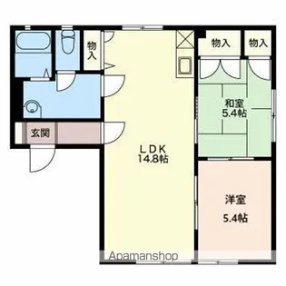 長良シュロス B【1階】の間取り
