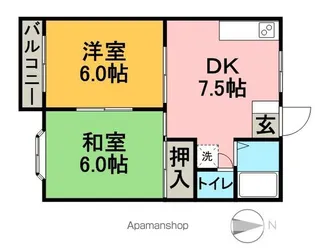 グレースタウン【1階】の間取り