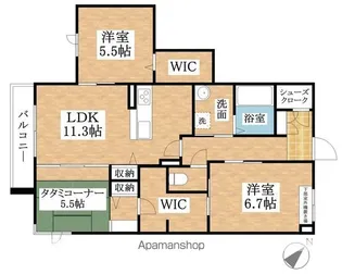 ル・マタン【302号室】の間取り