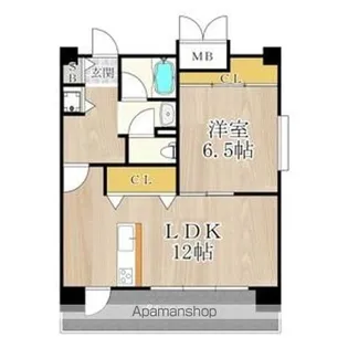 CITY SPIRE桜川Ⅰ【7階】の間取り