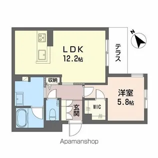 シャーメゾン雅【102号室】の間取り