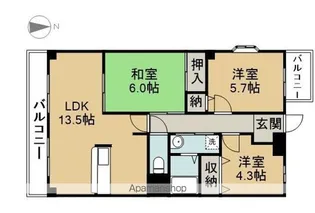 エルグランド【1階】の間取り