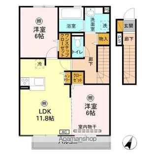 シェーングラース C【2階】の間取り