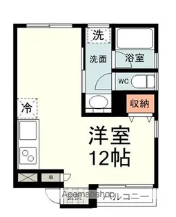 イーダッシュ八幡【3階】の間取り