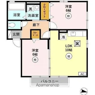 ビラ・ソレイユ【1階】の間取り
