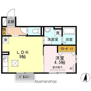 エスポワール【1階】の間取り