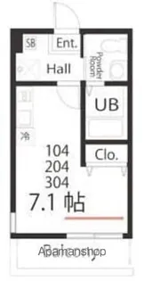 仮)ハーミットクラブハウス新子安 Ⅲ【2階】の間取り