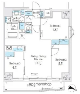 プライムブリス板橋本町【13階】の間取り